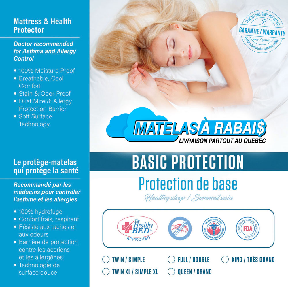 Protège matelas Anti-acariens naturel imperméable - Mon oreiller